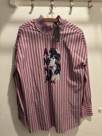 A|X Armani Exchange Camicia Righe Rosse/Bianche