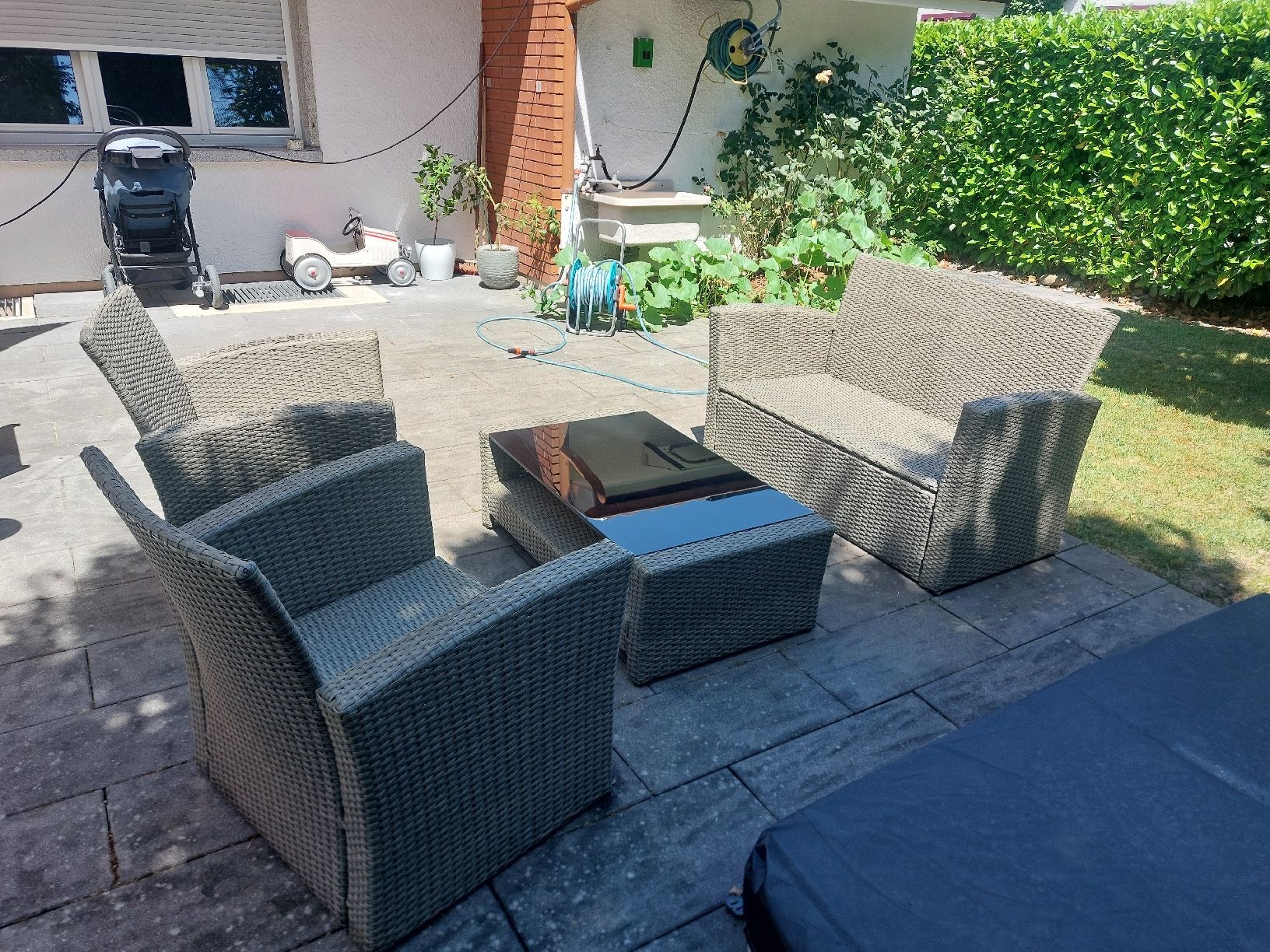 Poltrone: Garten-/Sommerlounge in Rattanoptik – Nuovo (secondo la descrizione) da Lenzburg venduto da Judi8995 2
