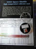 Echt geflogenes Space Shuttle  COLUMBIA Dichtungsfragment