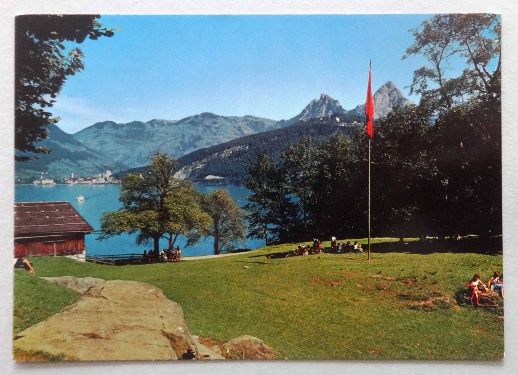 Cartoline postali: Die Rütliwies mit den beiden Mythen – Usato da Fétigny venduto da Billy2miny