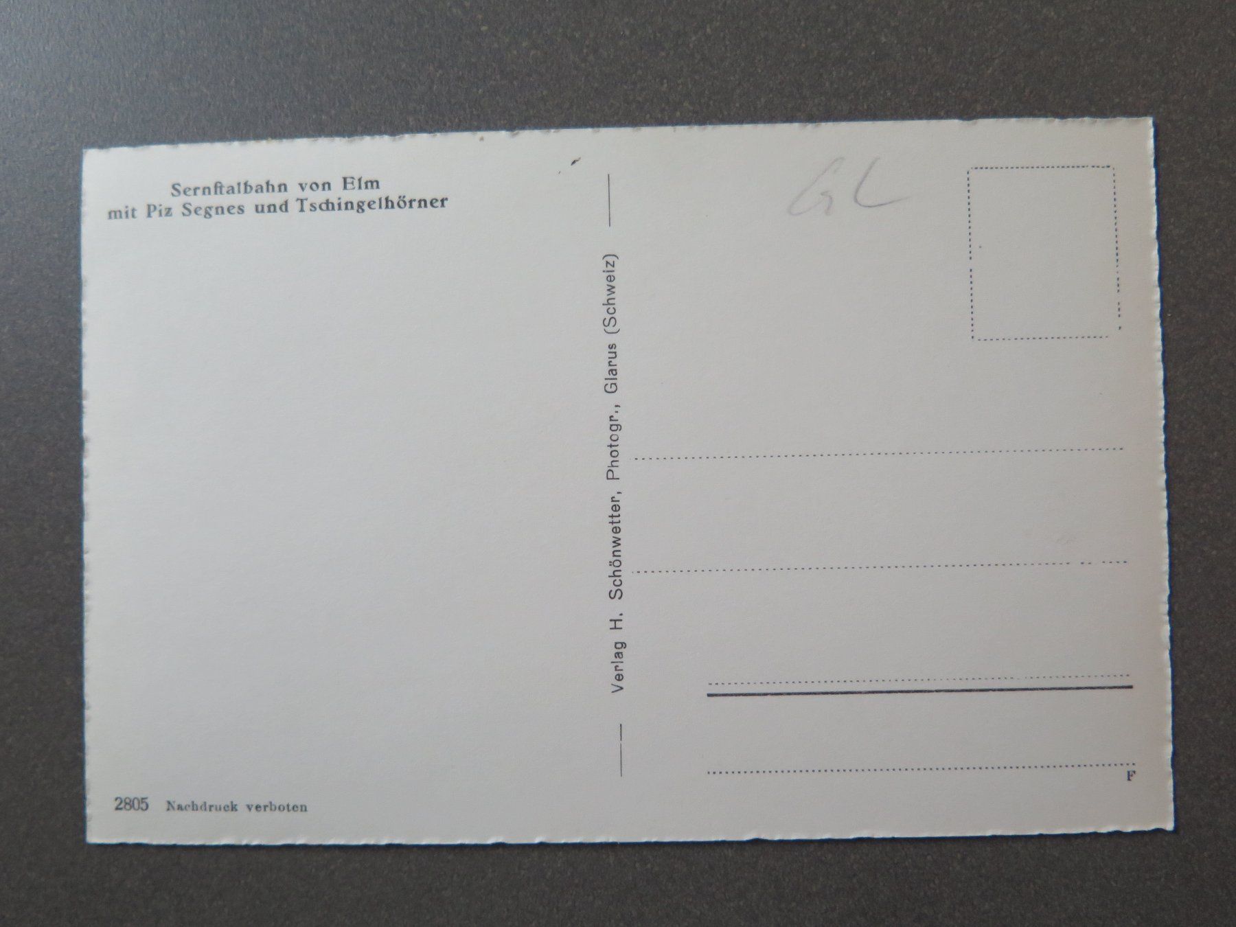 Cartoline postali: SERNFTALBAHN VON ELM – Usato da Wittenbach venduto da lipasal 1