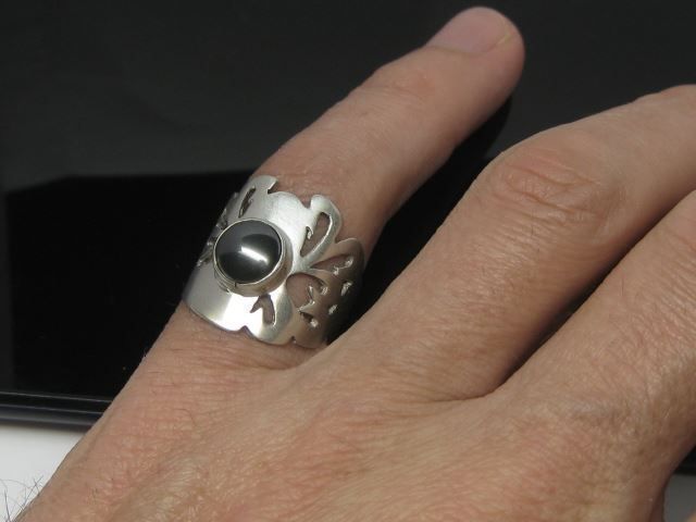 Anelli: spezieller Vintage Silber Ring 925 Hämatit Gr. 55 – Usato da Ermatingen venduto da Decovin 5