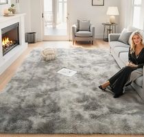 Luxurious Soft Fluffy Living Room Rug / Mat / Carpet NonSlip