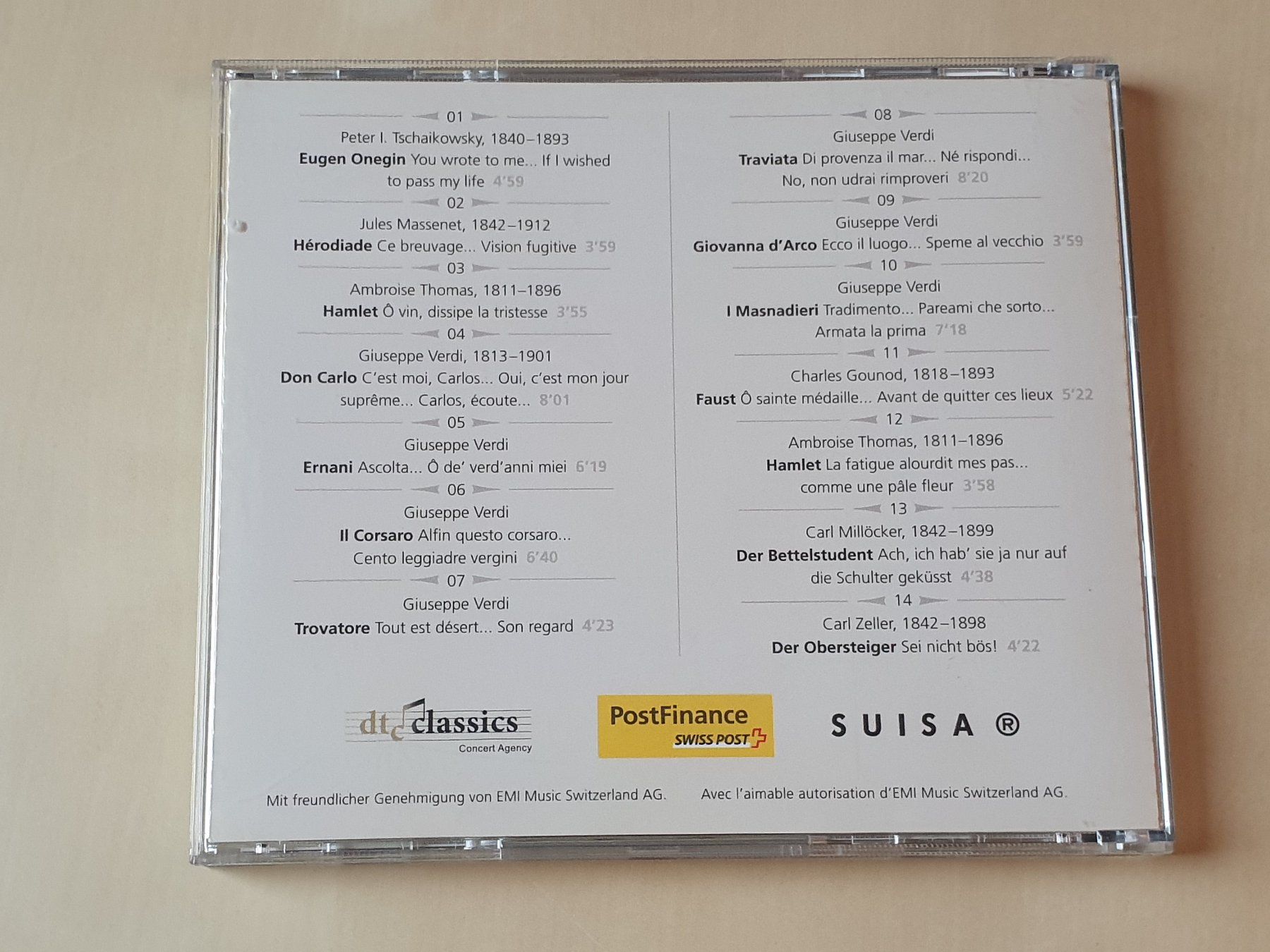 CDs: Thomas Hampson PostFinance Classics 2010 – Gebraucht aus Stansstad von collectorsshop 1