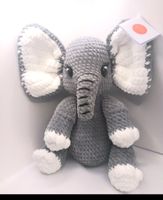 Gehäkelter Elefant grau ca.27cm, Handmade