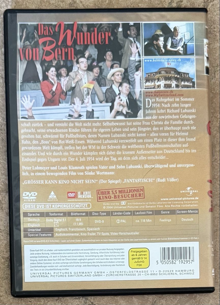 Alle DVDs: DAS WUNDER VON BERN  – Neu (gemäss Beschreibung) aus Dietikon von AndreaSch01 1