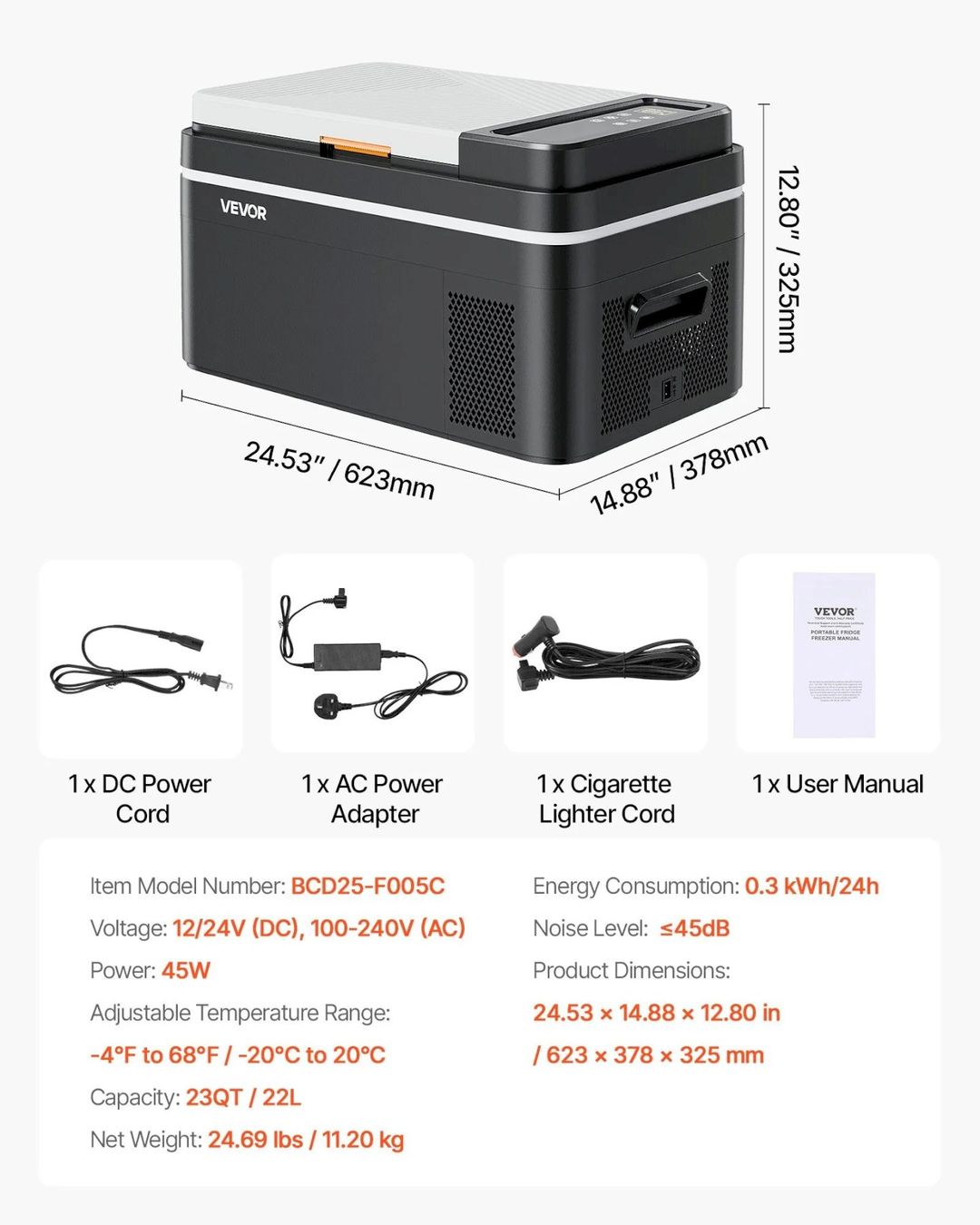 Frigoriferi & Refrigeratori: VEVOR Kompressor Kühlbox 22L 12/24V – Nuovo e nell'imballaggio originale da Bottighofen venduto da zaap 6
