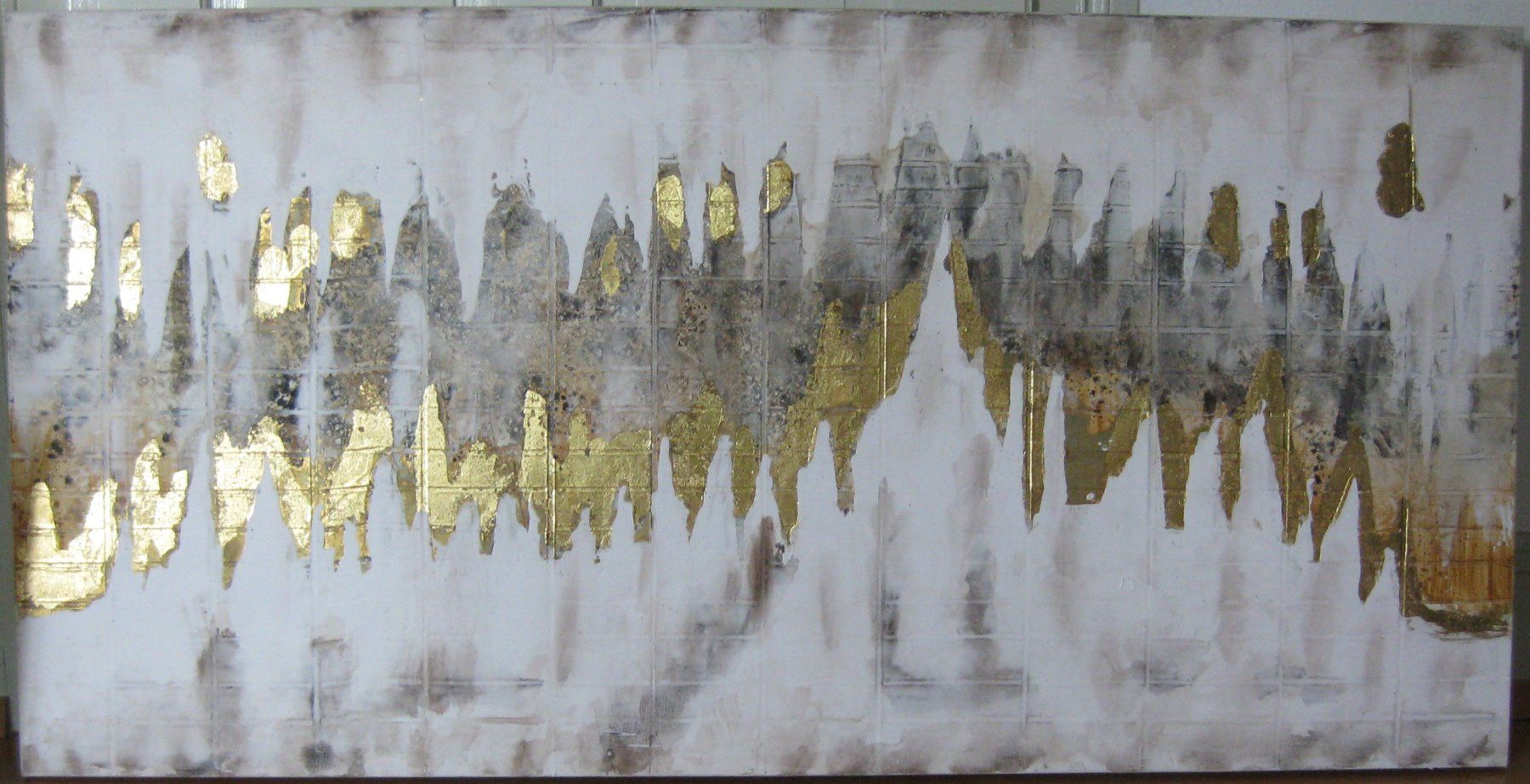 Foto & Immagini: Bild Abstrakte Goldflocken, 140 x 70 cm – Usato da Frauenfeld venduto da Interessent1 1