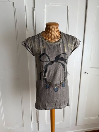 ROMEO & JULIETA - T-Shirt taupe gemustert S