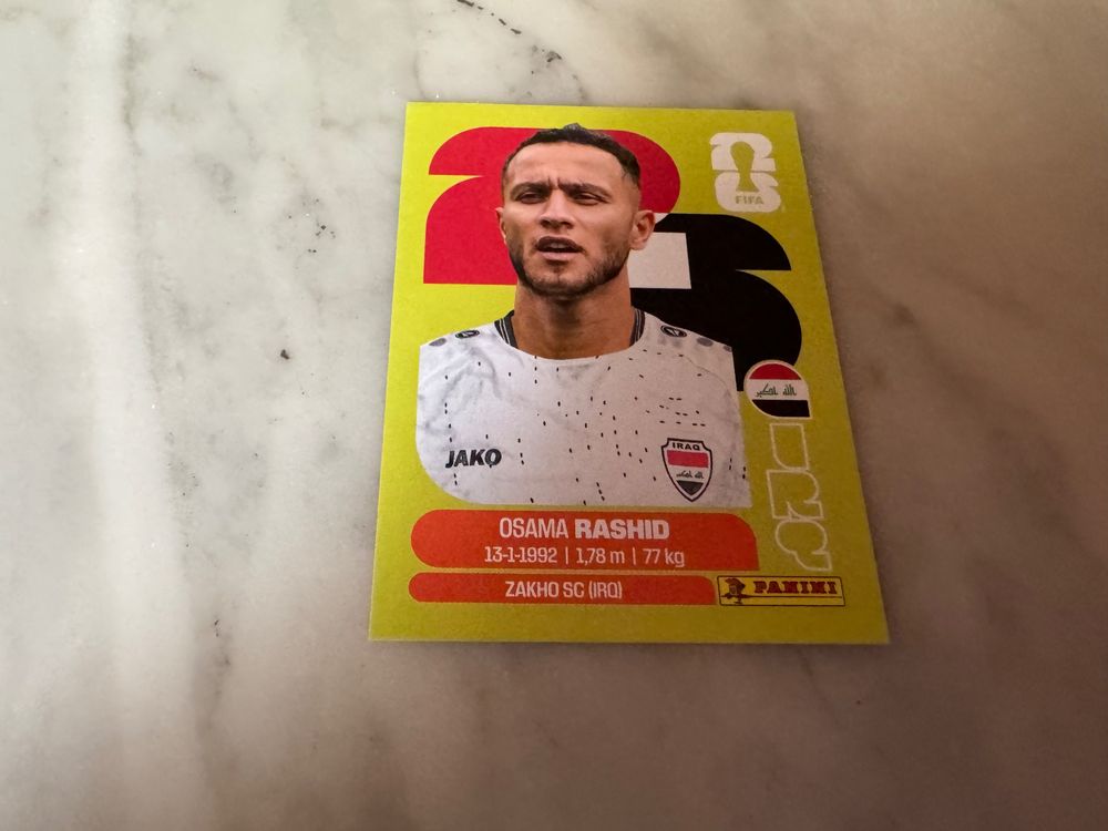 Panini Fifa Fussball WM 2026 Sticker Osama Rashid IRQ 17 (Neu (gemäss ...