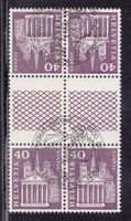 1976  Einzelausgabe Viererblock  Kehrdruck mit Zwischensteg