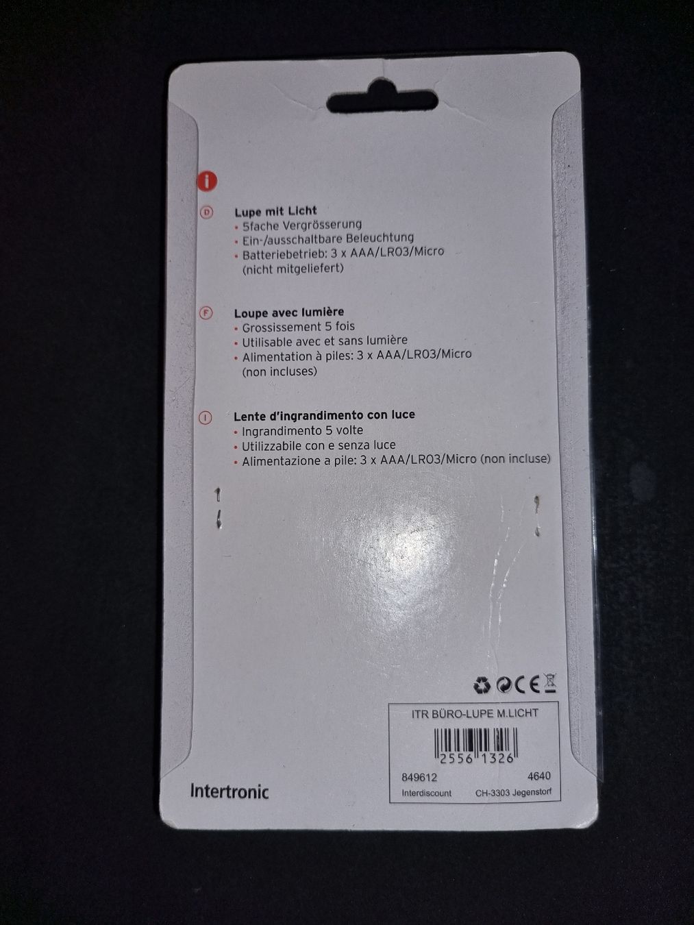 Altro per Ottica: Intertronic Lupe mit Licht 5x Vergrösserung – Nuovo e nell'imballaggio originale da Chur venduto da Beimirhates 1