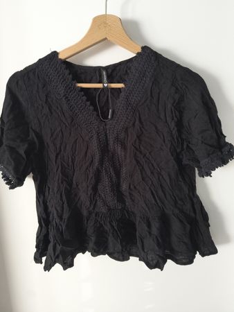 Chicoree Bluse Schwarz Grösse L, top Zustand