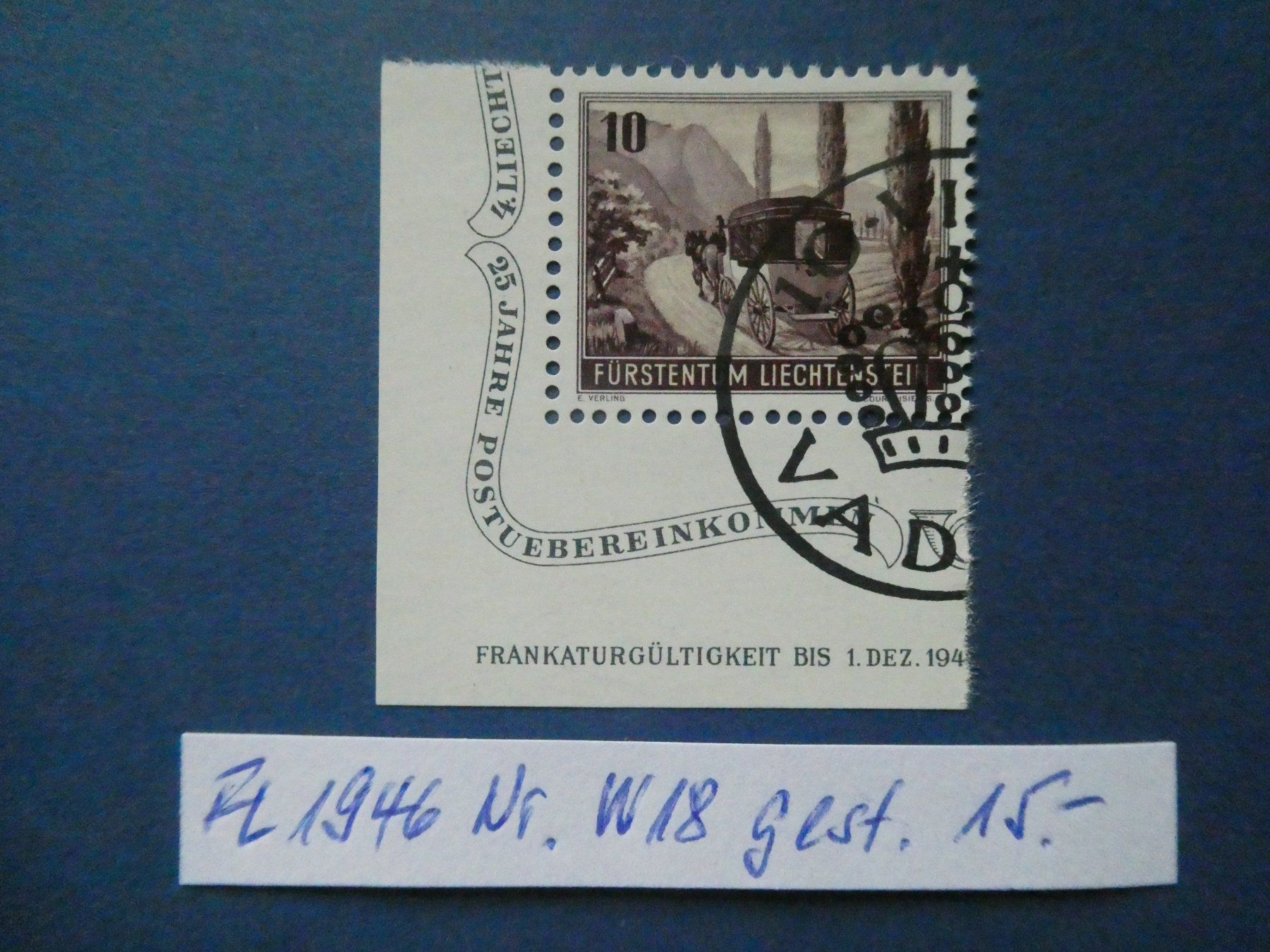 Tutti i francobolli: FL 1946 Nr. W18 gestempelt – Usato da Lausen venduto da Herbamare01