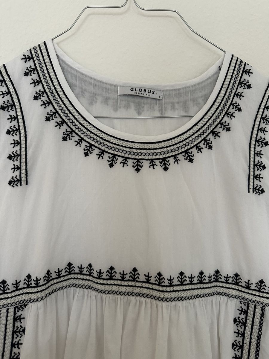 Globus Vestiti: Globus Tunika Kleid, Sommer, Gr. S, Weiss – Usato da Stäfa venduto da buecher10 3