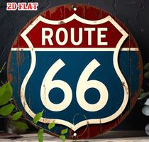 Schild Aluminium Route 66