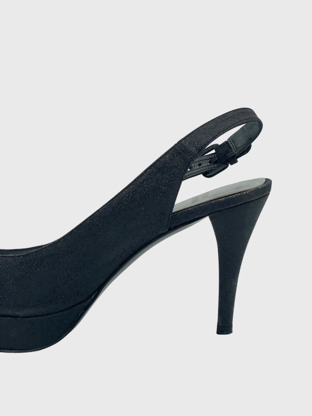 Stuart Weitzman Scarpe da donna: Stuart Weitzman Glitter Platform Slingback EU 38 Schwarz – Usato da Zürich venduto da shoe_shop 4