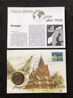 Münzbrief Norwegen mit Krone Münze