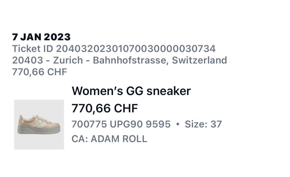 Gucci Damenschuhe: Gucci Sneaker mit GG- Muster - Gr. 37 – Neu (gemäss Beschreibung) aus St. Gallen von TairiZ 4
