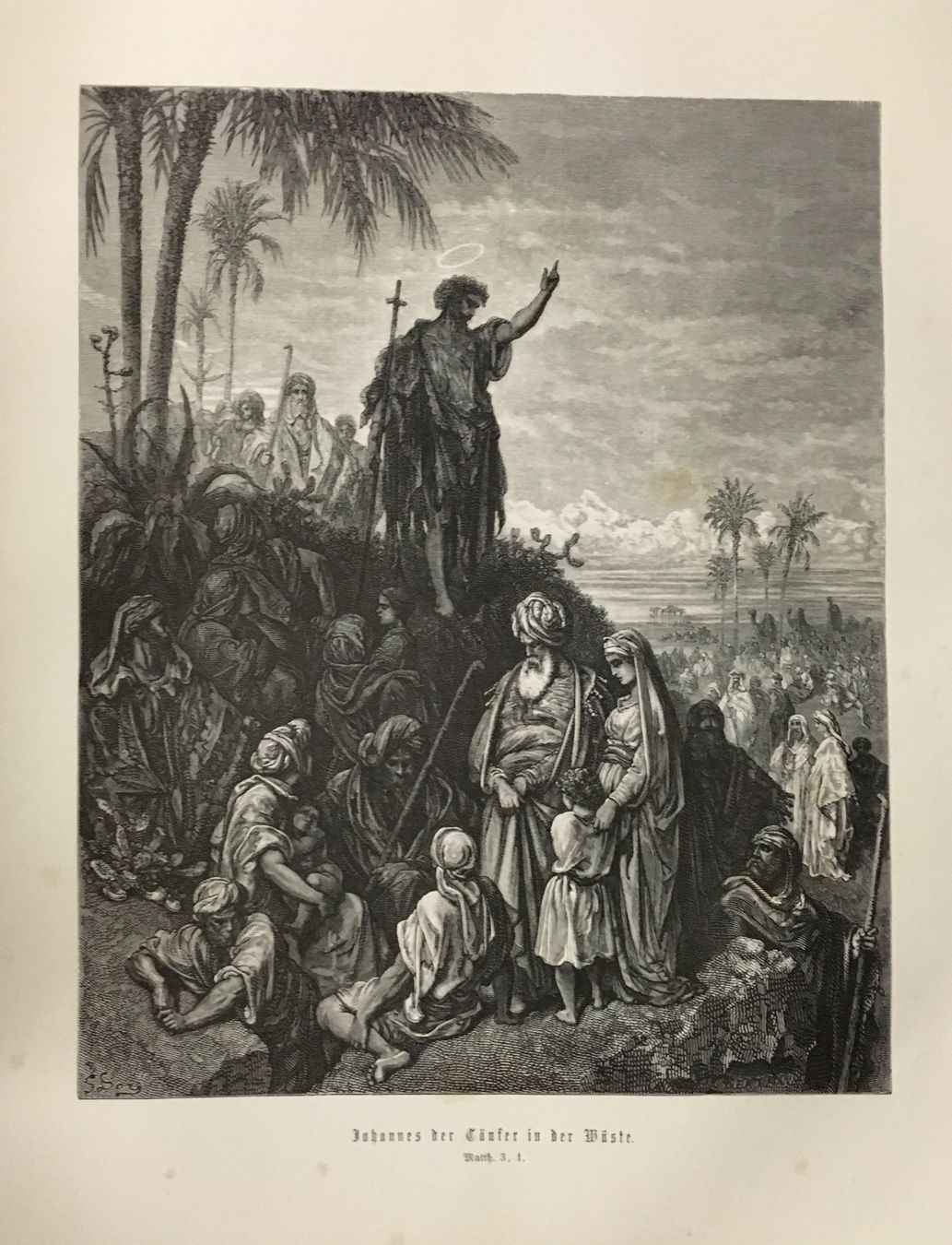 Stiche: Holzstich 1866, Gustave Doré, Bibel, Johannes der Täufer – Gebraucht aus Frauenfeld von Merk52