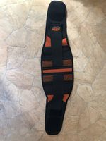 Motorradhanschuhe Leder und Nierengurt