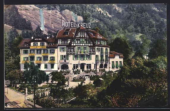 Ansichtskarten: AK Vitznau, Hotel Kreuz, 1917 – Gebraucht aus Berlin von bartko-reher