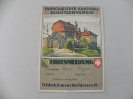 Künstler Karte von E.E.Schlatter Thurgau Schützenfest 1931