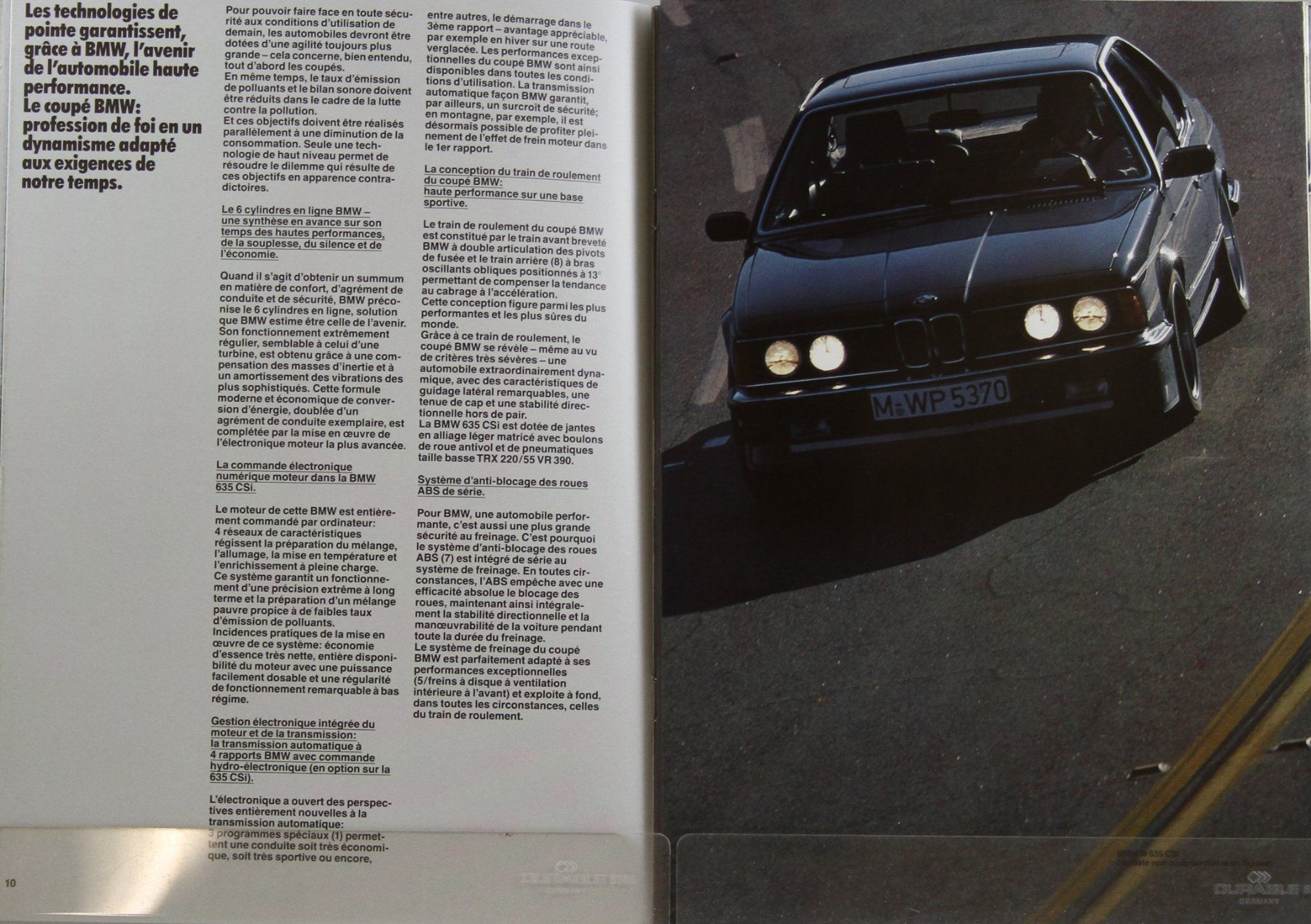 BMW Dokumente: PROSPEKT | BMW- 635CSi - 635CSi KAT - TYP E24   | AB 01.1986 – Gebraucht aus Unterägeri von Isha04 3