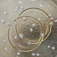 Creolen 8cm goldfarbig, 925 Silber + Goldplated ❣️neu❣️