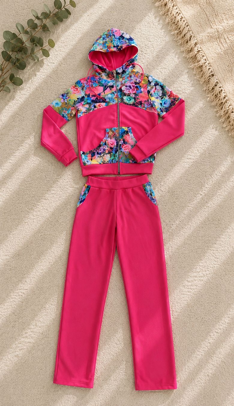 Completi & Tailleur: Designer Damen Trainingsanzug mit Blumenmuster Gr S/M – Usato da St. Gallen venduto da Starlord77