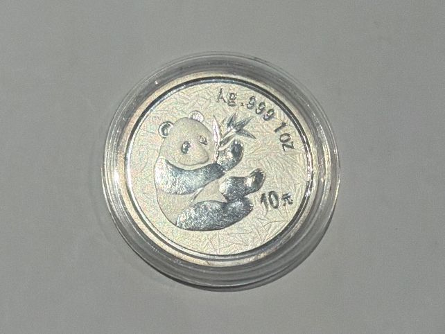 Tutti le monete: (2943) 1Unze, Panda, 2000, Rand mattiert – Usato da Rüthi (Rheintal) venduto da erdnuessli1
