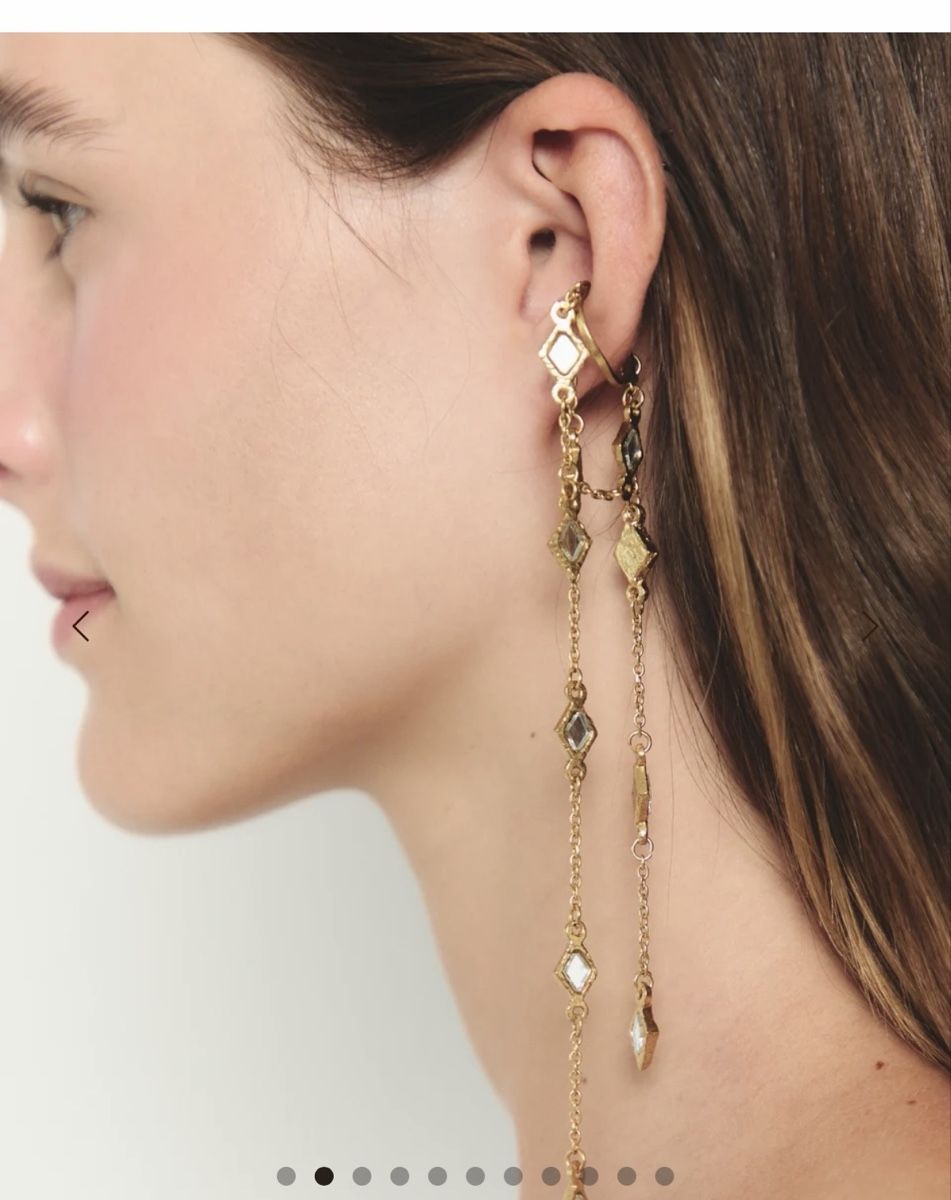 Orecchini pendenti & Orecchini a lobo: Orecchini ear cuff pendenti dorati. Mai usati – Nuovo (secondo la descrizione) da Adliswil venduto da Rampella 2