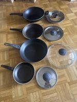 Bratpfannen Set 4-teilig schwarz gebraucht