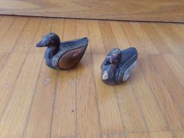 Holz Enten 2 Stück klein