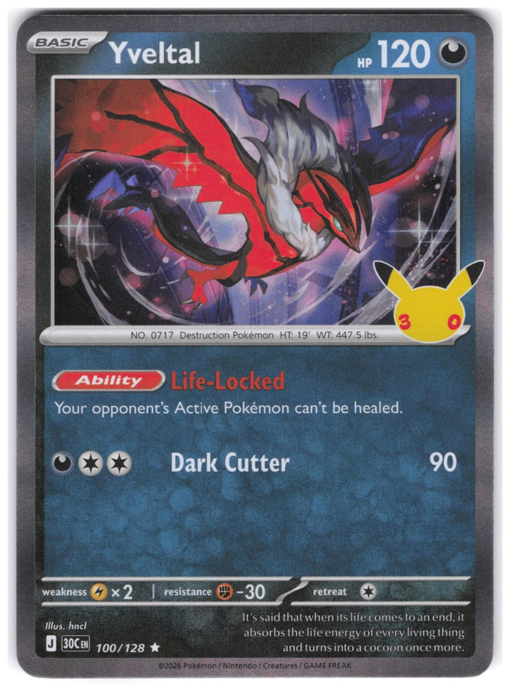 Pokémon Carte collezionabili: Yveltal / 30th Celebration / 30C 100 – Nuovo (secondo la descrizione) da Arni AG venduto da PokemonCardsStore