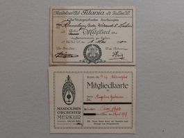 MITGLIEDERKARTE MANDOLINEN ORCHESTER ST.GALLEN 1920/1929