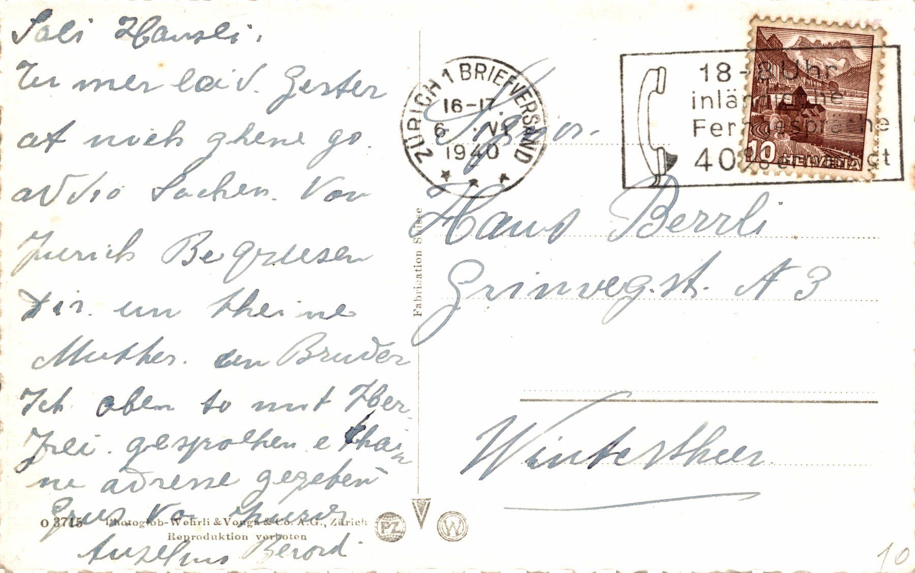Cartoline postali: Zürich, Liebfrauenkirche. Trams – Usato da Bronschhofen venduto da Astore 1