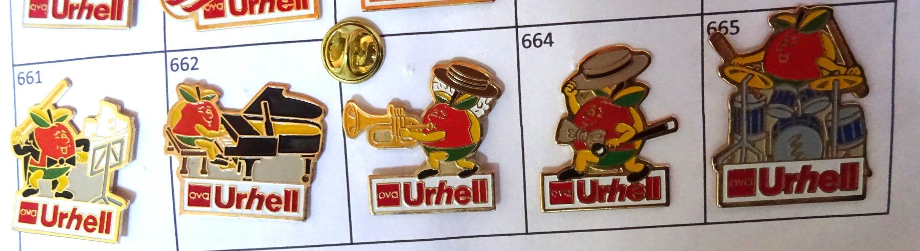 Placchette & Badge: 5 Pin URHELL ova Musik Klavier – Usato da Utzenstorf venduto da BUtter81