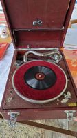 Vintage Koffergrammophon - Einzigartiges Sammlerstück funkt.