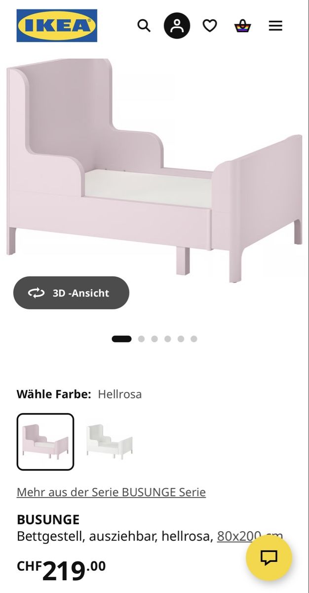 Letti: Hell Rosa Kinderbett BUSUNGE IKEA – Usato da Gais venduto da mar_r8x7 3
