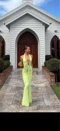 Abendkleid limettengrün Grösse L NEU!