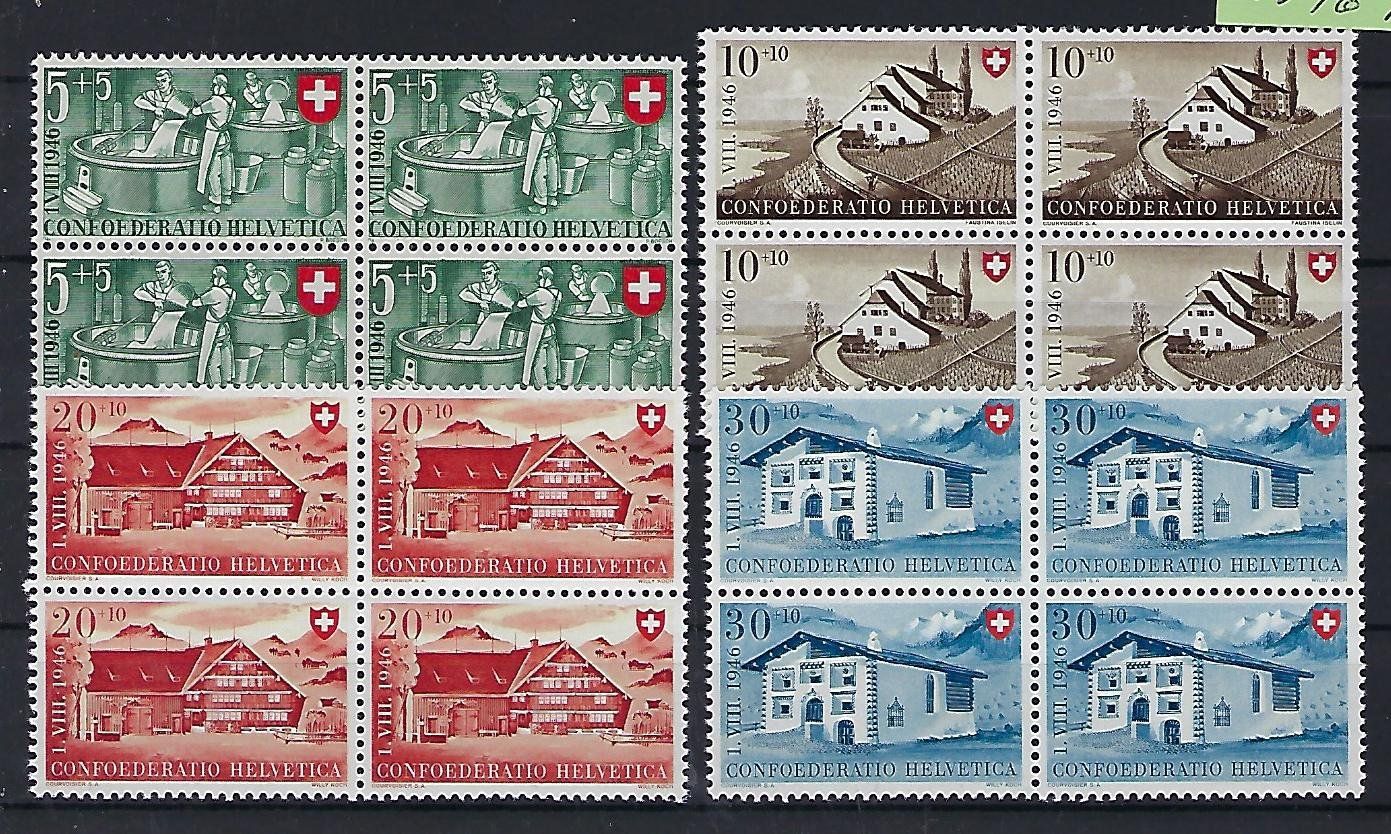 Tutti i francobolli: 1946  Pro Patria Viererblocks postfrisch   15414 – Usato da Lunden venduto da Animus999