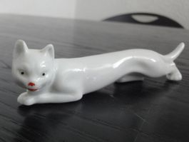 Messerbank Katzenmotiv aus Porzellan - Vintage