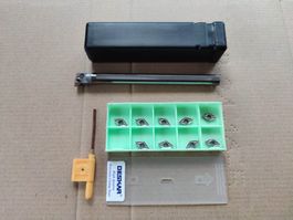 Hartmetall Bohrstange 10mm + Wendeplatten für Drehbank / CNC