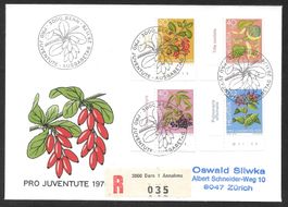 R-FDC Pro Juventute Serie 1976 ET Bern 29.11.1976 mit Tabs