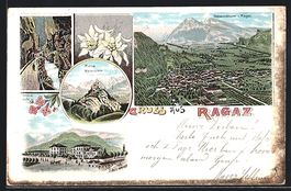 Litho Ragaz, Gesamtansicht des Ortes, Ru