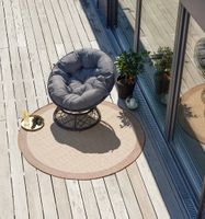Rattansessel Gargano drehbar grau