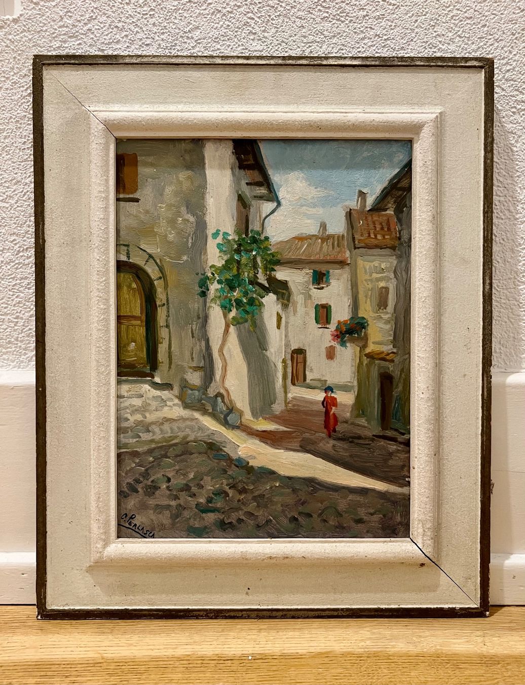 Dipinti: original Oel Gemälde Rustico Ticinesi Morcote O. Perlasca – Usato da Bern venduto da bergsee-copyright