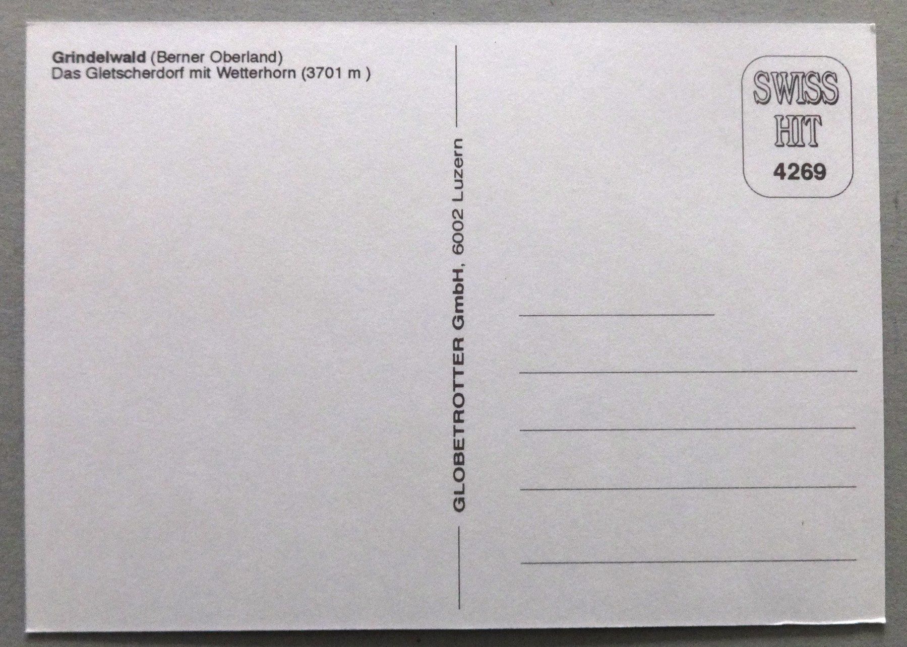 Cartoline postali: Grindelwald (Berner Oberland) – Usato da Fétigny venduto da Billy2miny 1