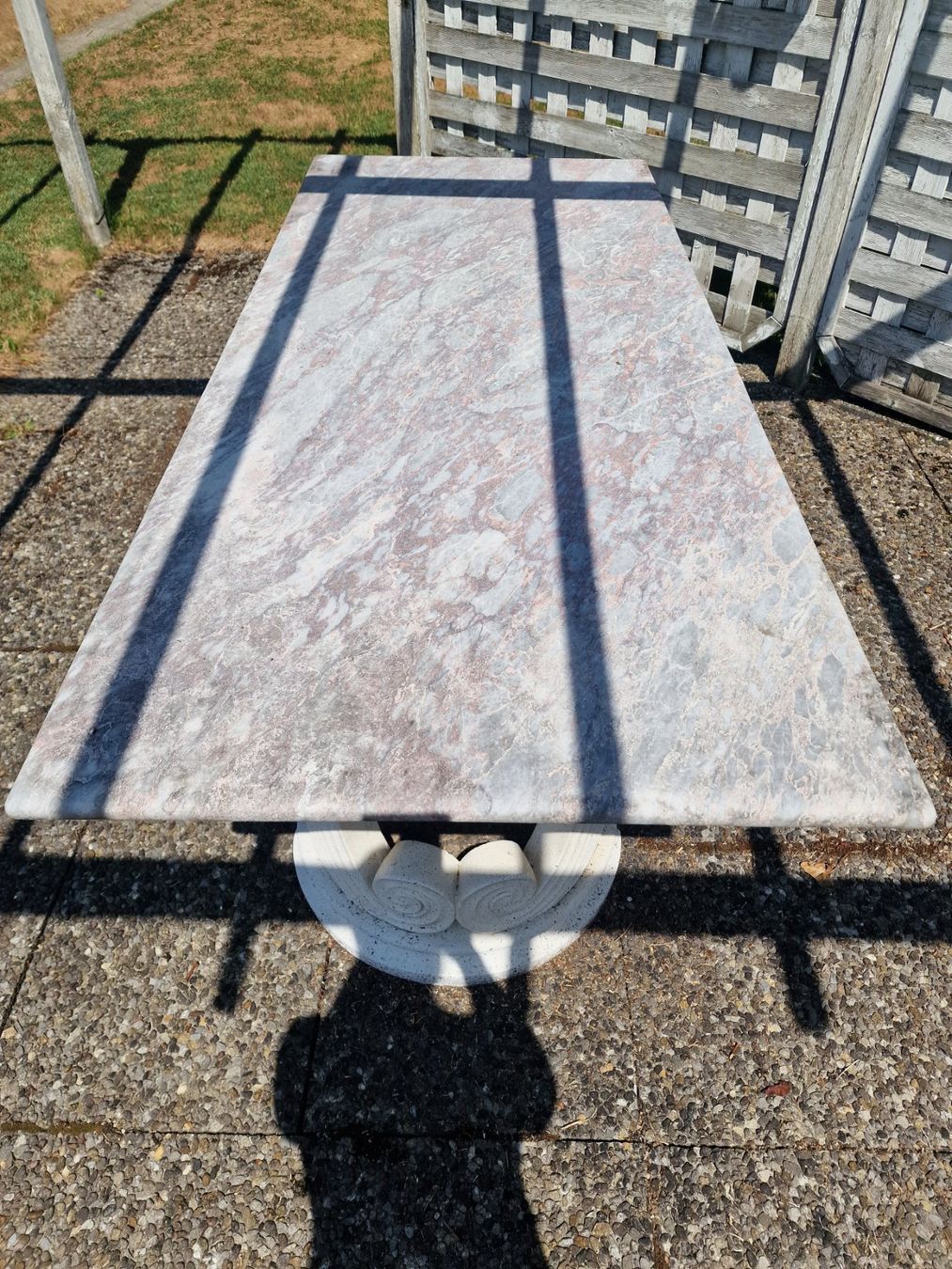 Tavoli: Steintisch mit Säulenfüssen 199cm gebraucht – Usato da Abtwil SG venduto da VLomba 3